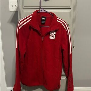 Adidas Kids Red Full-Zip Jacket
